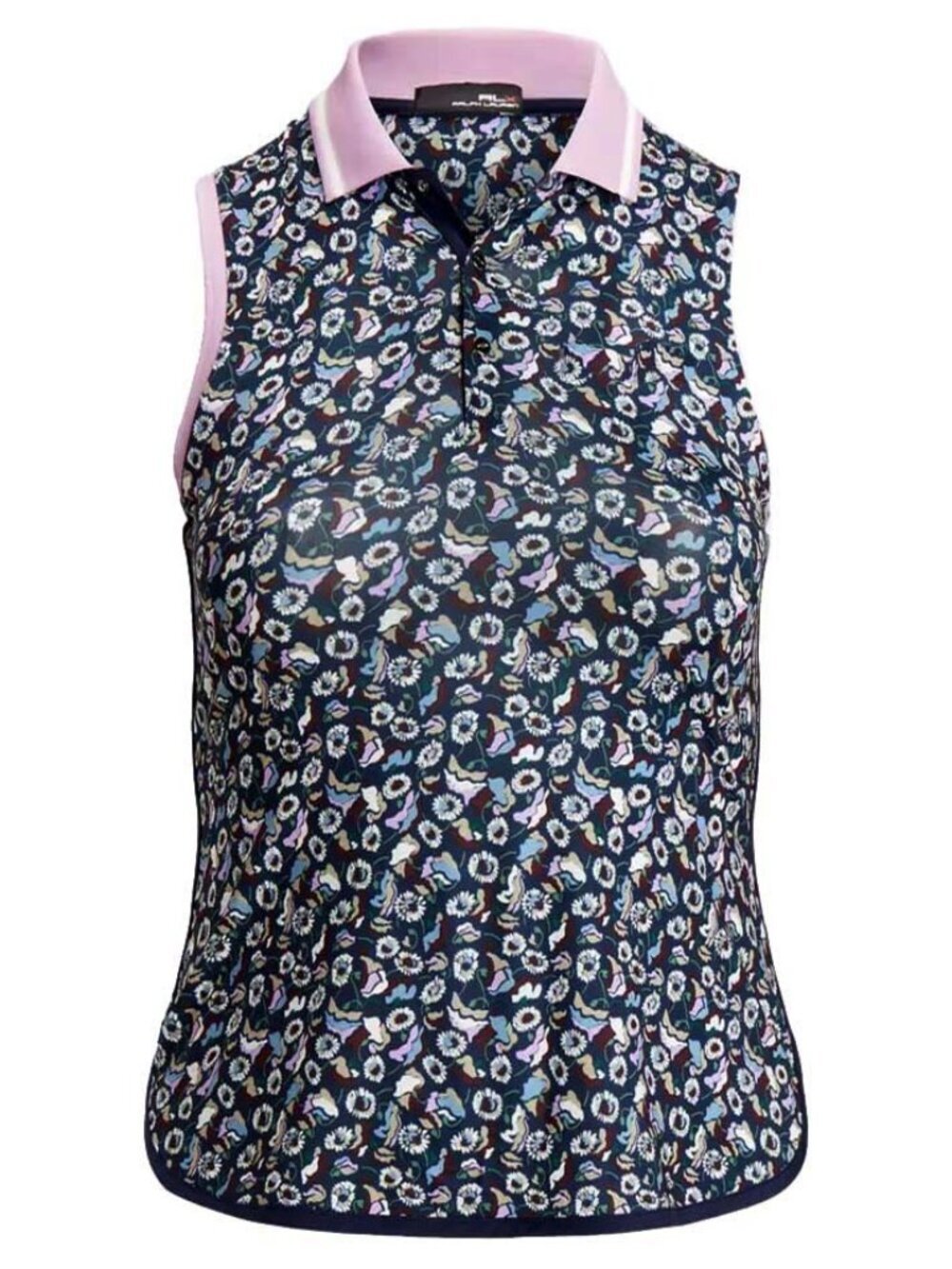 NWT RLX Ralph Lauren Golf Women's Airflow Floral Sleeveless Polo Shirt Large L